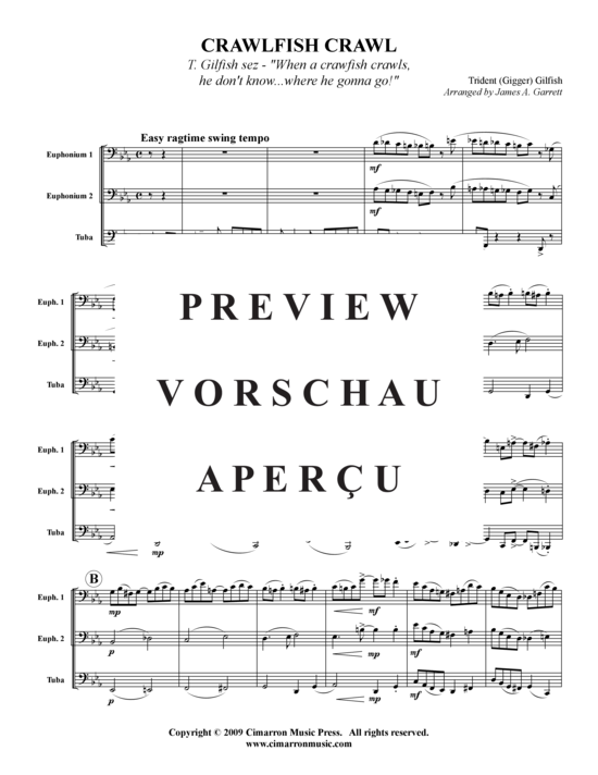 Produktgalerie: Seite 2 von 15 Crawfish Crawl , , (2x Bariton + Tuba)