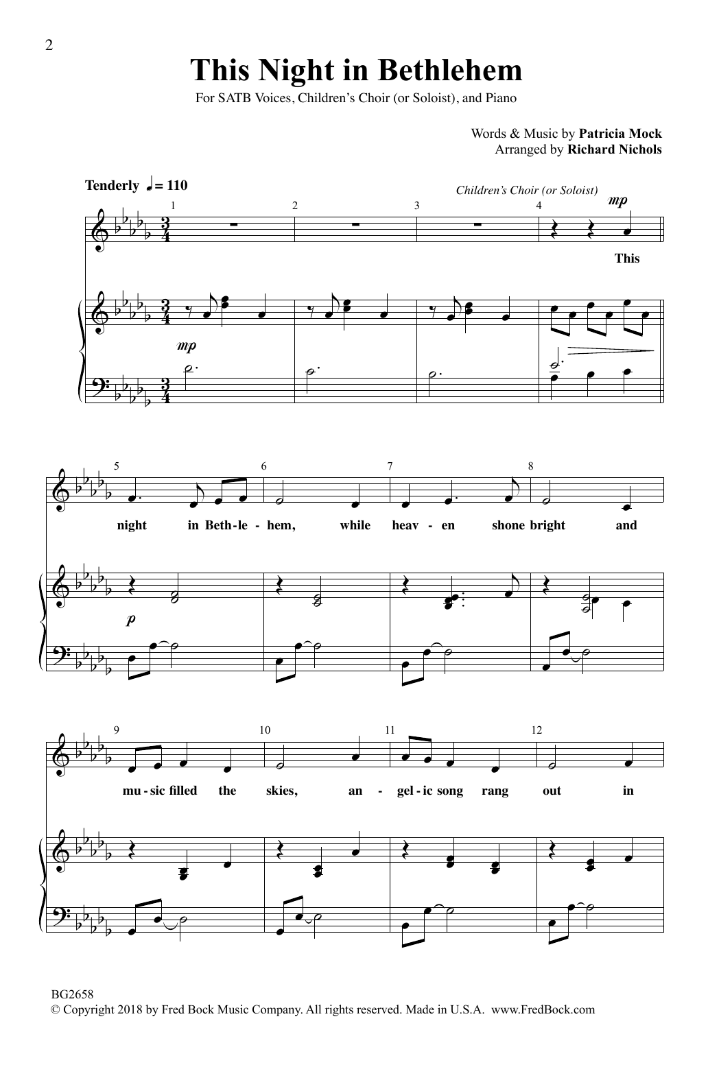 Product picture to: This Night In Bethlehem (arr. Richard Nichols)