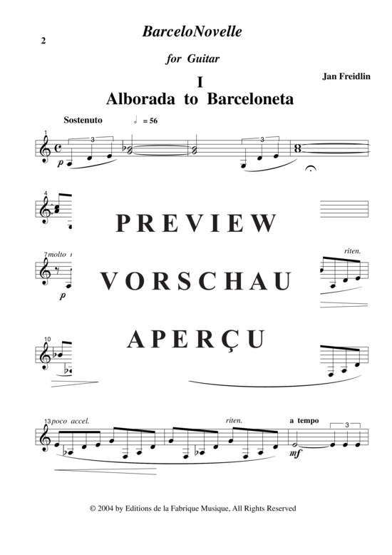 Product gallery: Page 3 of 17 BarceloNovelle , , (Suite for guitar solo)