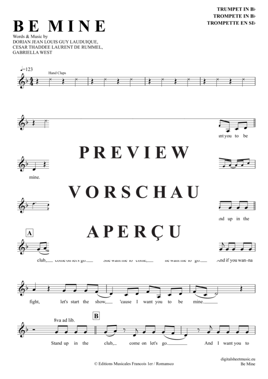 Produktgalerie: Seite 2 von 4 Be Mine , Ofenbach, Trompete in B