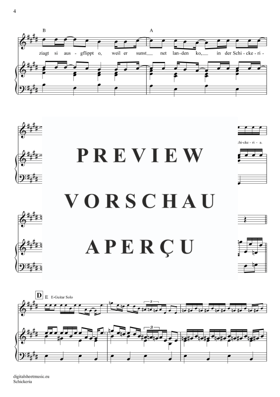 Produktgalerie: Seite 11 von 11 Schickeria, Spider Murphy Gang, Klavier, Gesang & Akkorde