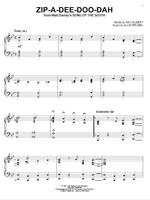 Product gallery: Page 1 of 1 Zip-A-Dee-Doo-Dah (from Song Of The South), James Baskett