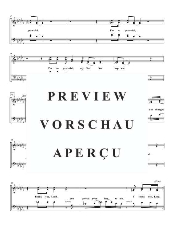 gallery: God Has Kept Me, , Gemischter Chor und Klavier