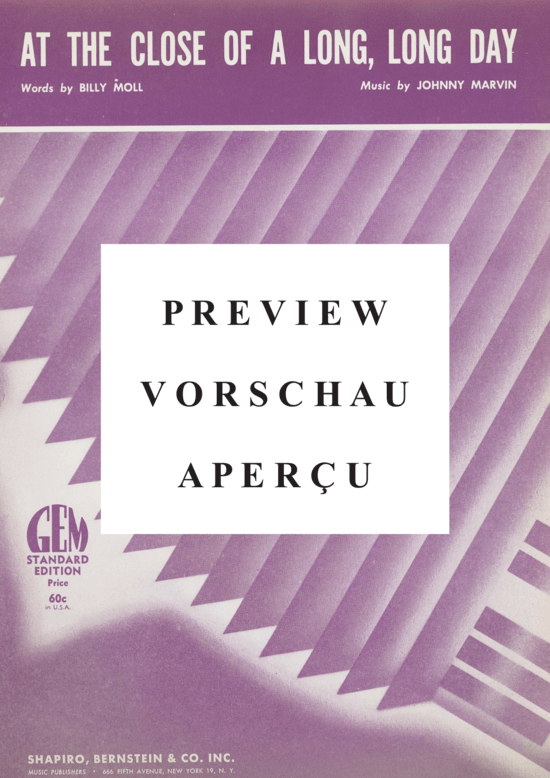 Produktgalerie: Seite 2 von 8 At The Close Of A Long, Long Day , Marvin, Johnny  , Klavier und Gesang