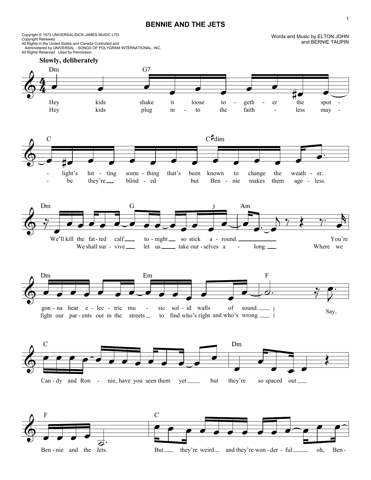 Produktbild zu: Bennie And The Jets