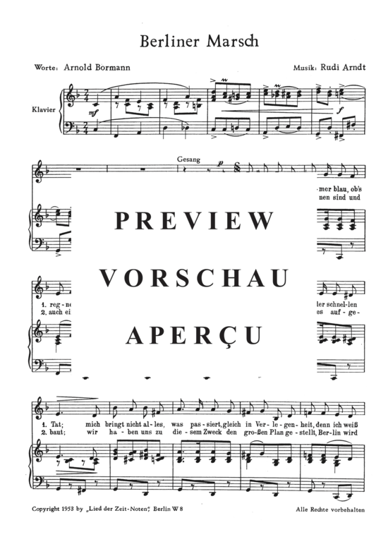 Product gallery: Page 3 of 5 Berliner Marsch , , Piano and Voice