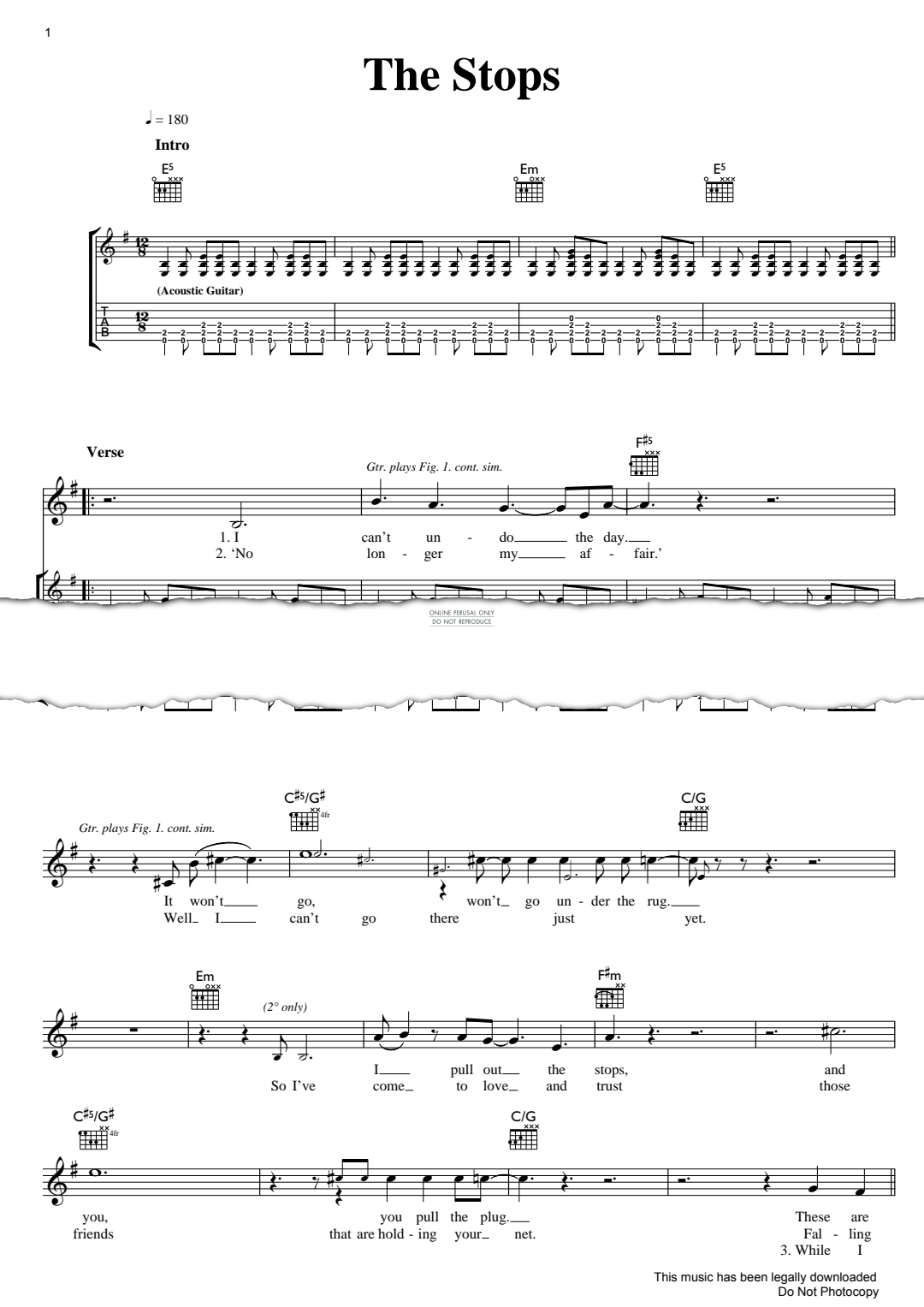 Produktgalerie: Seite 1 von 1 The Stops, Elbow, Gesang, Gitarre