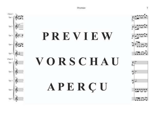 Produktgalerie: Seite 9 von 11 Ouvertüre aus Feuerwerksmusik, , Trompeten Ensemble 10-stimmig