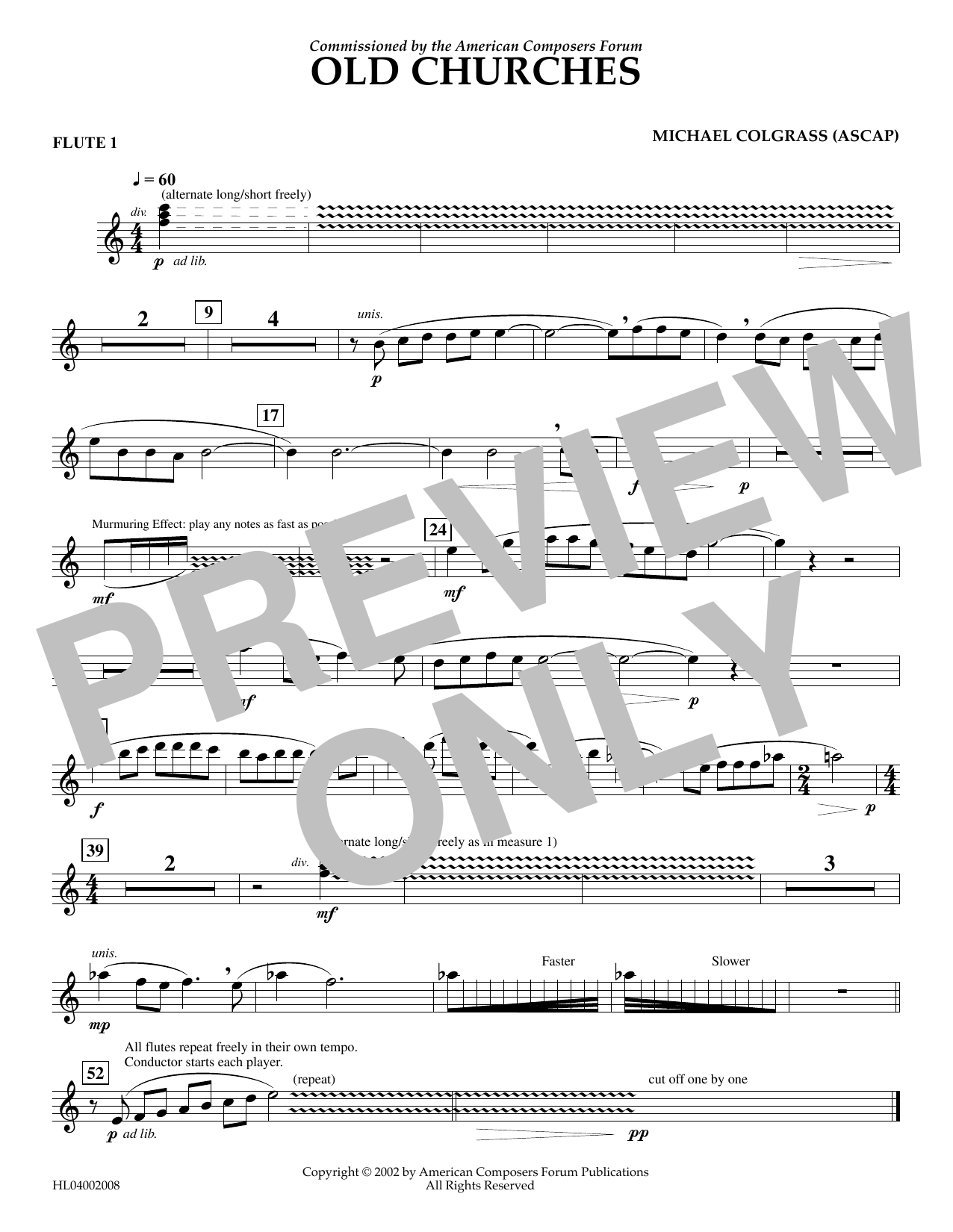 Produktbild zu: Old Churches - Flute 1