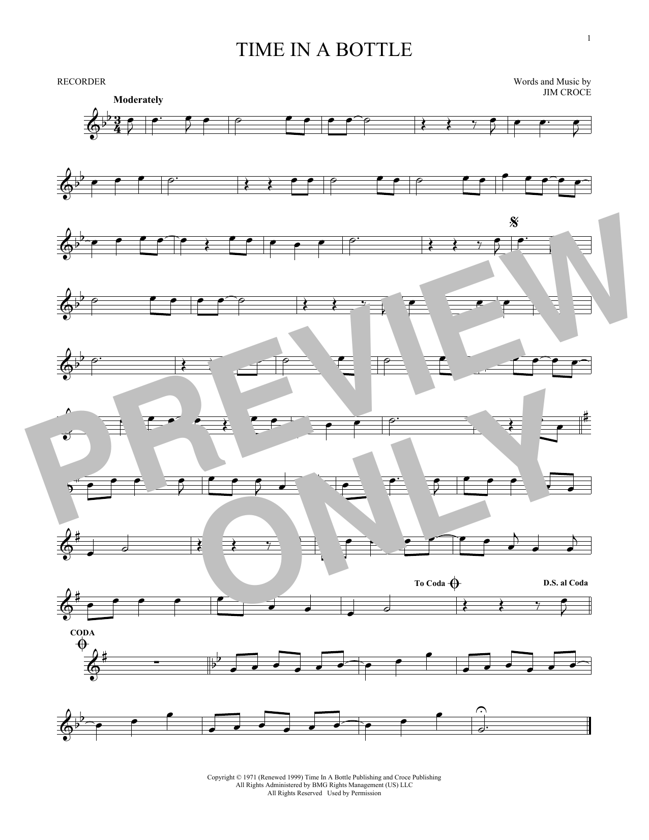 Product gallery: Page 1 of 1 Time In A Bottle, Jim Croce