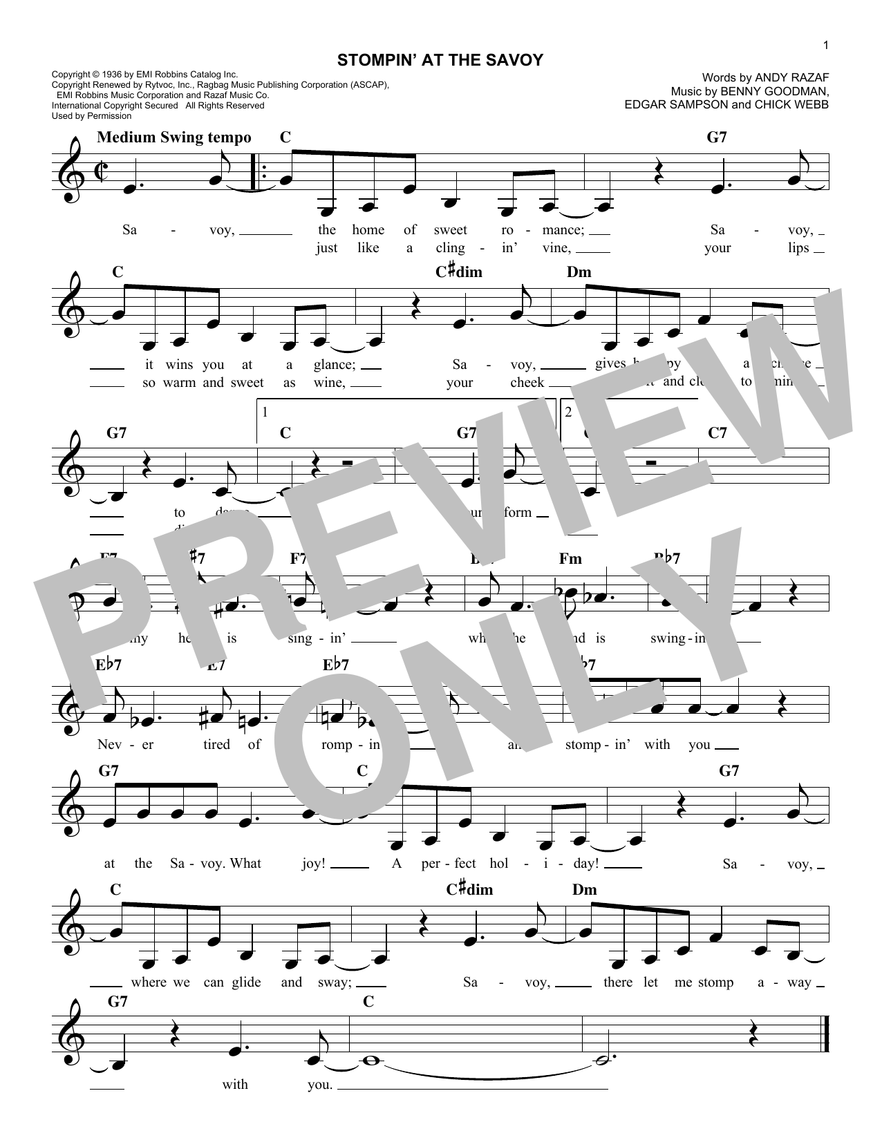 Produktbild zu: Stompin' At The Savoy