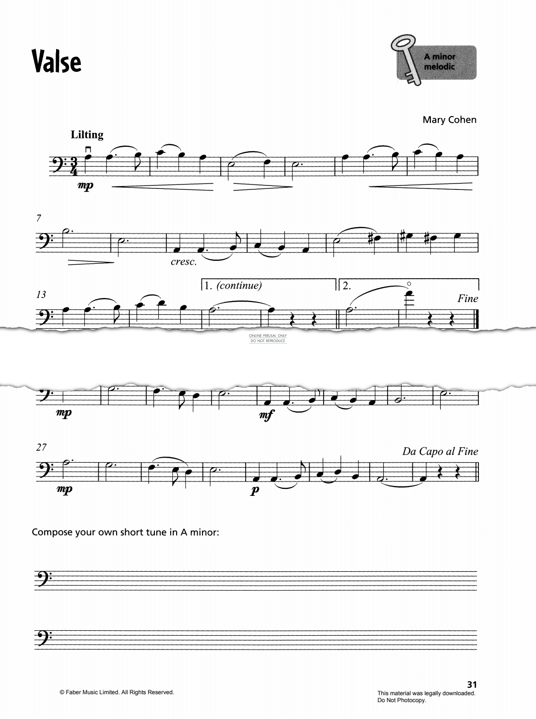 Produktgalerie: Seite 1 von 1 Valse, Mary Cohen, Violoncello