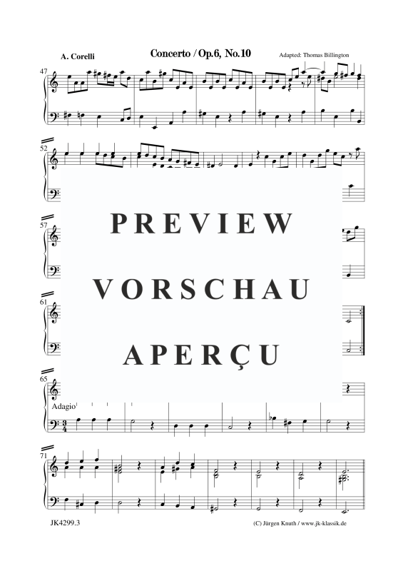 Produktgalerie: Seite 4 von 10 Concerto Op.6. No.10, , Klavier/Cembalo Solo