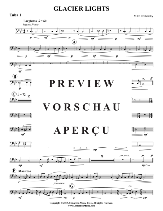Product gallery: Page 12 of 13 Glacier Lights , , (Tuba Ensemble)