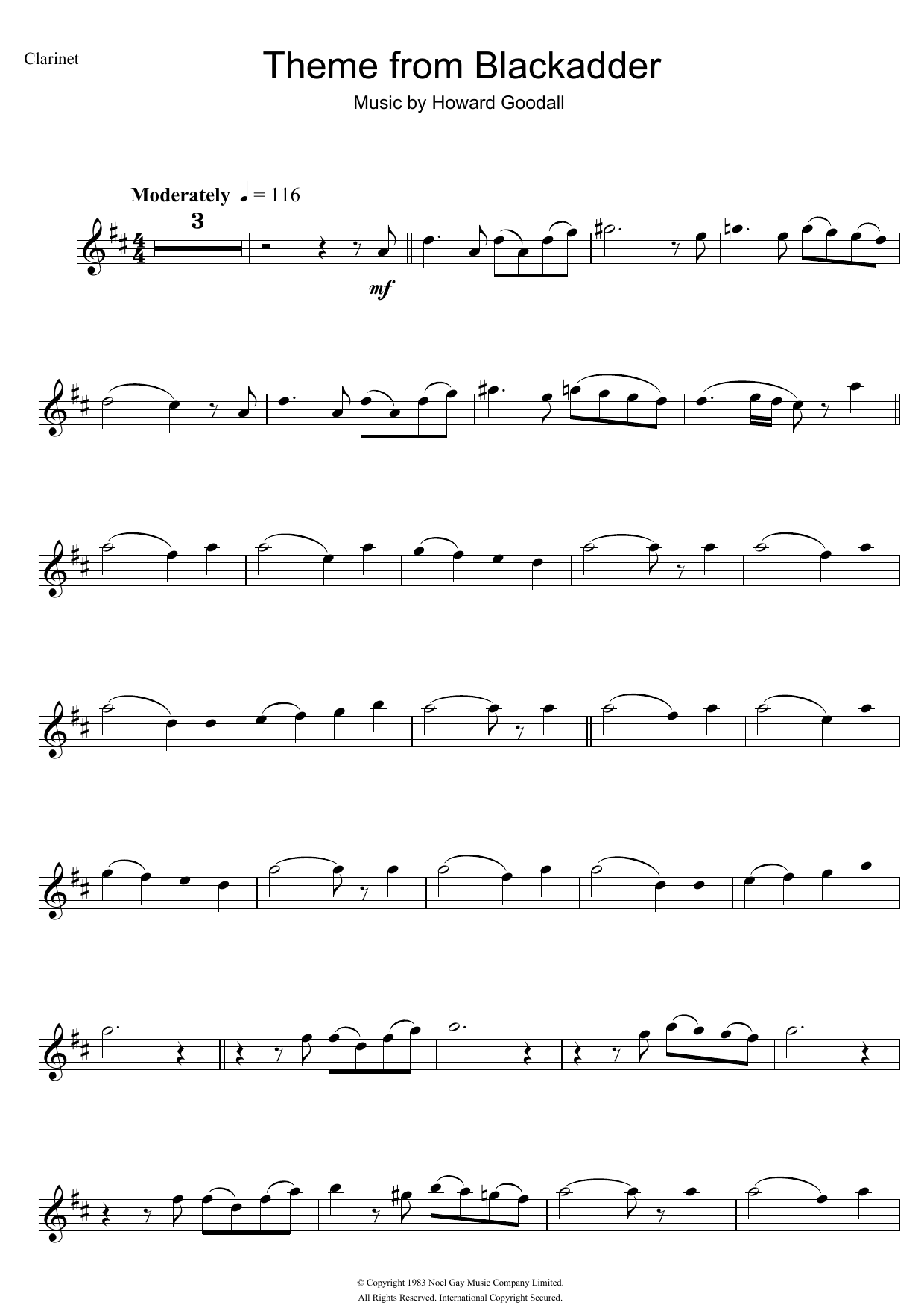Product gallery: Page 1 of 1 Theme from Blackadder, Howard Goodall