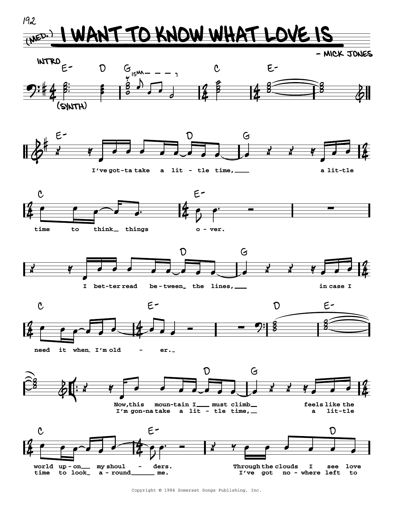 Product picture to:  I Want To Know What Love Is - Foreigner