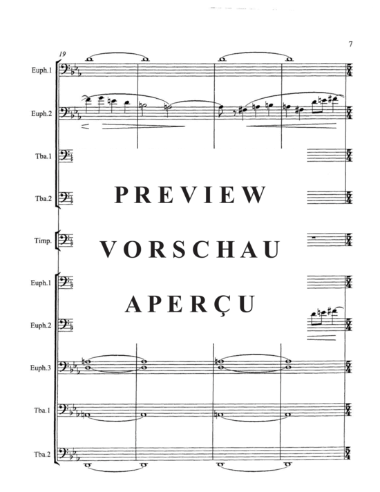 Produktgalerie: Seite 9 von 21 Fanfare and Song , , (Tuba Ensemble für SoloTuba Quartett EETT, Pauken + Tuba Quintett)