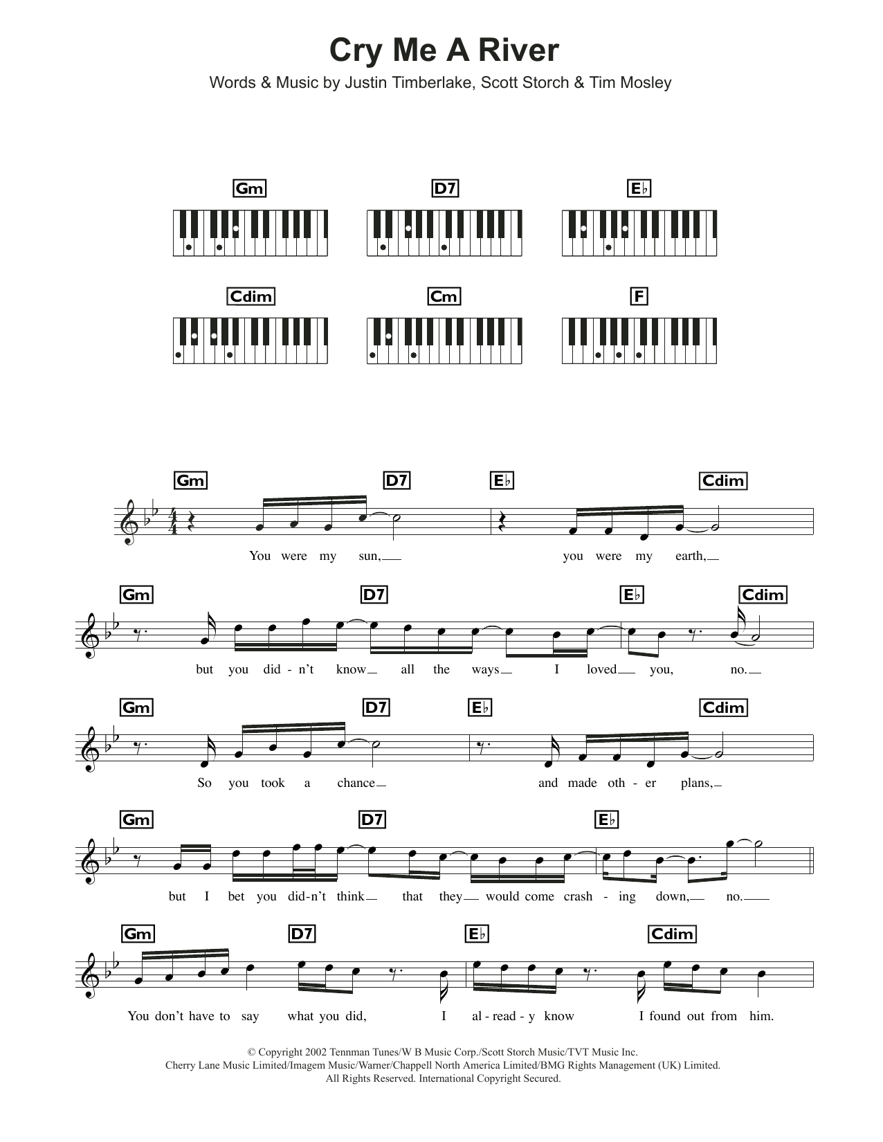 Product gallery: Page 1 of 1 Cry Me A River, Justin Timberlake