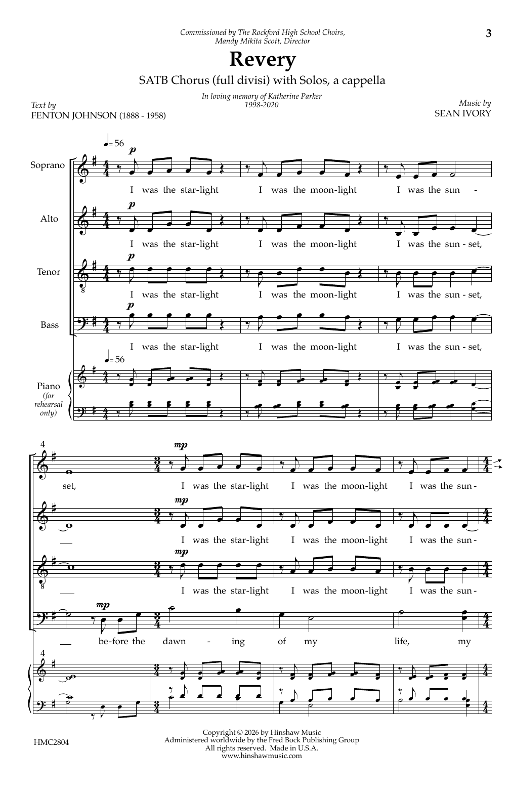 Produktgalerie: Seite 1 von 1 Revery, Sean Ivory, Chor