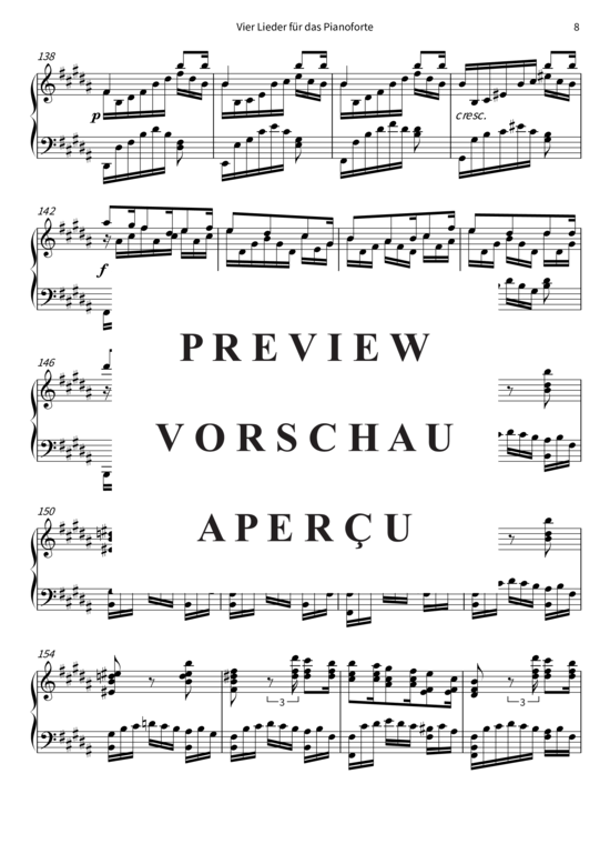 Product gallery: Page 11 of 12 Vier Lieder für das Pianoforte, op. 8 , , Piano Solo