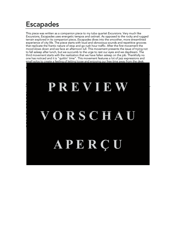 Product gallery: Page 4 of 11 Escapades, , (Trombone quartet)