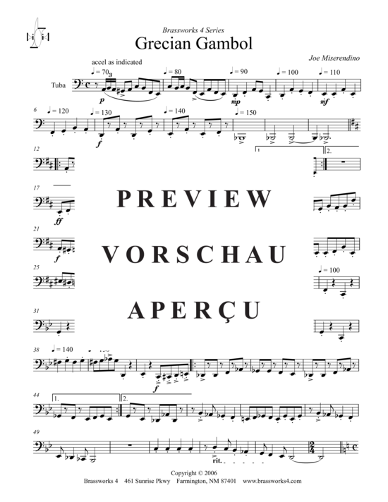 Product gallery: Page 18 of 19 Grecian Gambol , , (Tuba Quartet: 2x Baritone, 2xTuba)