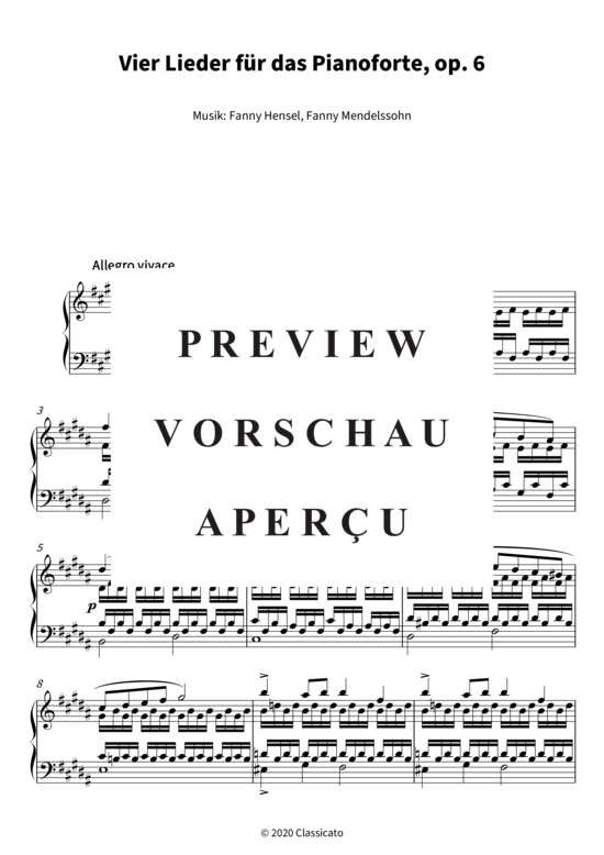 Product gallery: Page 5 of 13 Vier Lieder für das Pianoforte, op. 6 , , Piano Solo