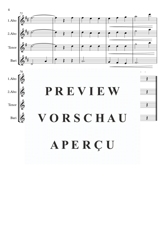 Product gallery: Page 5 of 9 In einem kühlen Grunde, Comedian Harmonists, (Saxophone Quartet AATB)