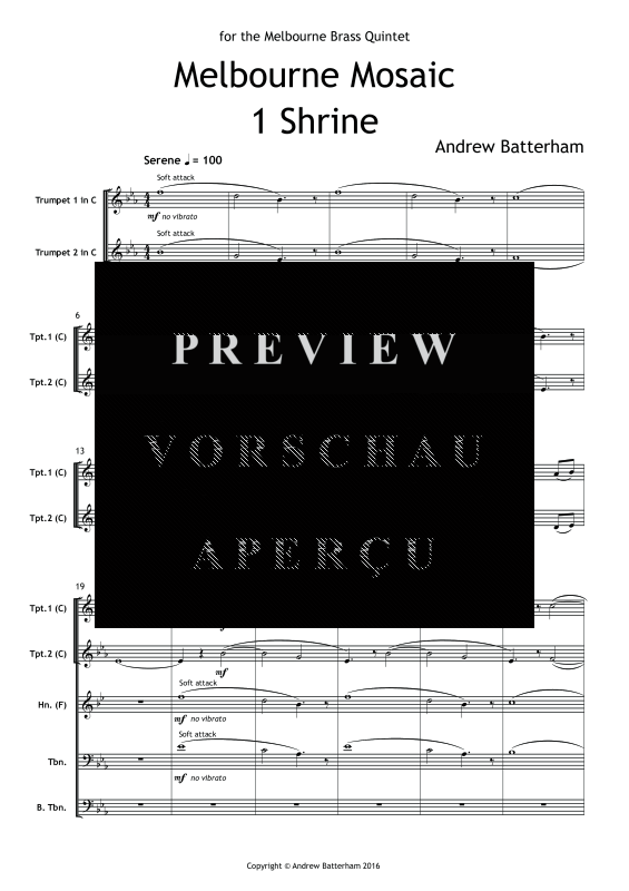 Produktgalerie: Seite 7 von 11 Melbourne Mosaic, , (Blechbläser Quintett)