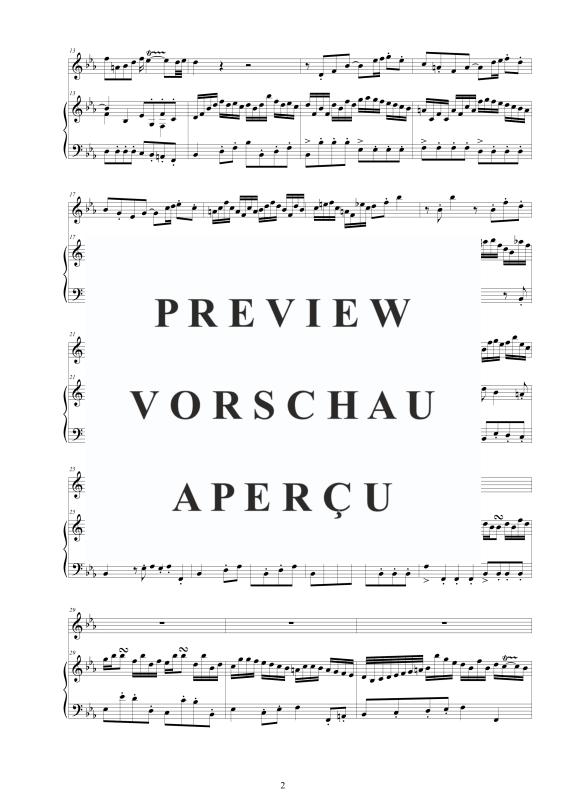 Product gallery: Page 3 of 11 Flute Sonata No. 2 in E flat BWV 1031, , Flute and Harpsichord/Piano