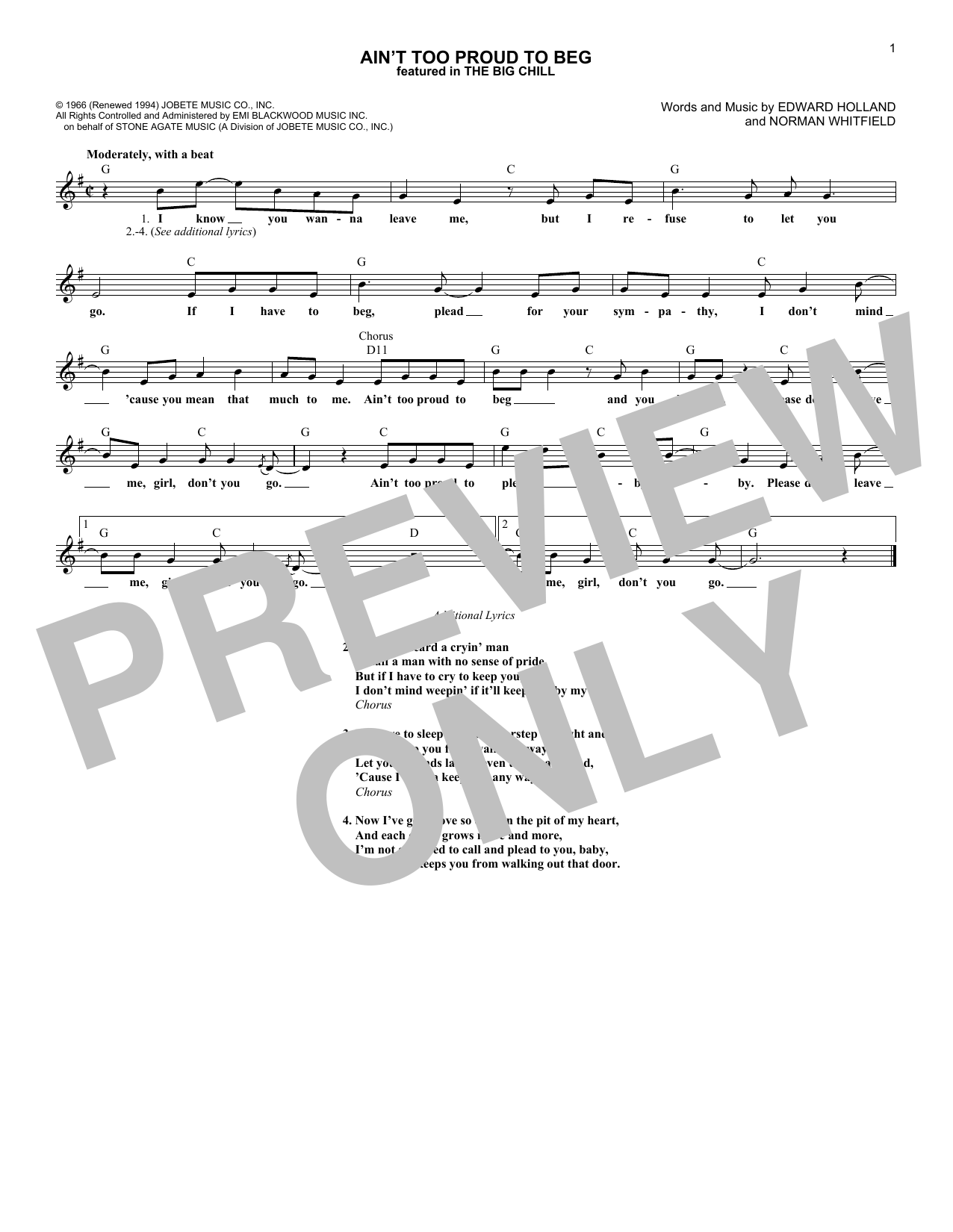 Produktgalerie: Seite 1 von 1 Ain't Too Proud To Beg, The Temptations, Melodieinstrument