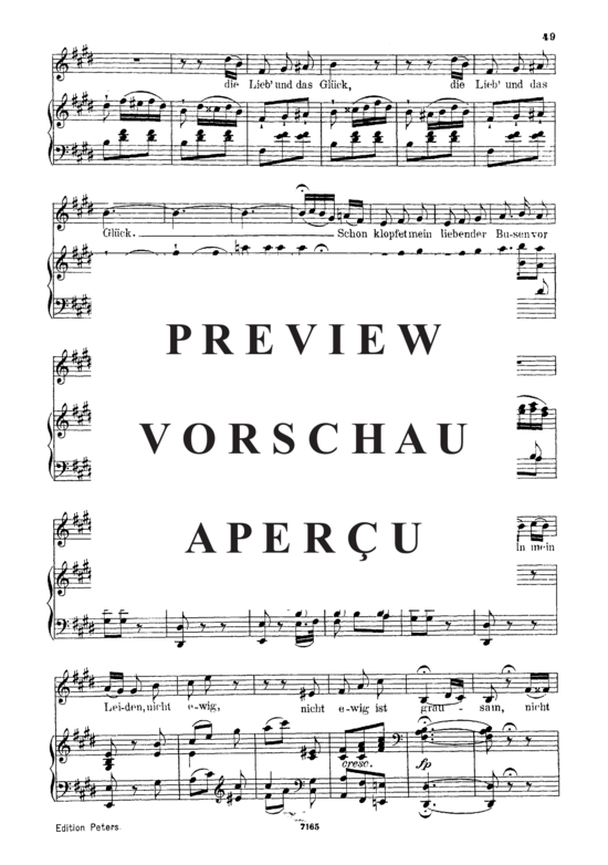 gallery: Schon klopfet mein liebender Busen K.579 , , (Gesang tief + Klavier)