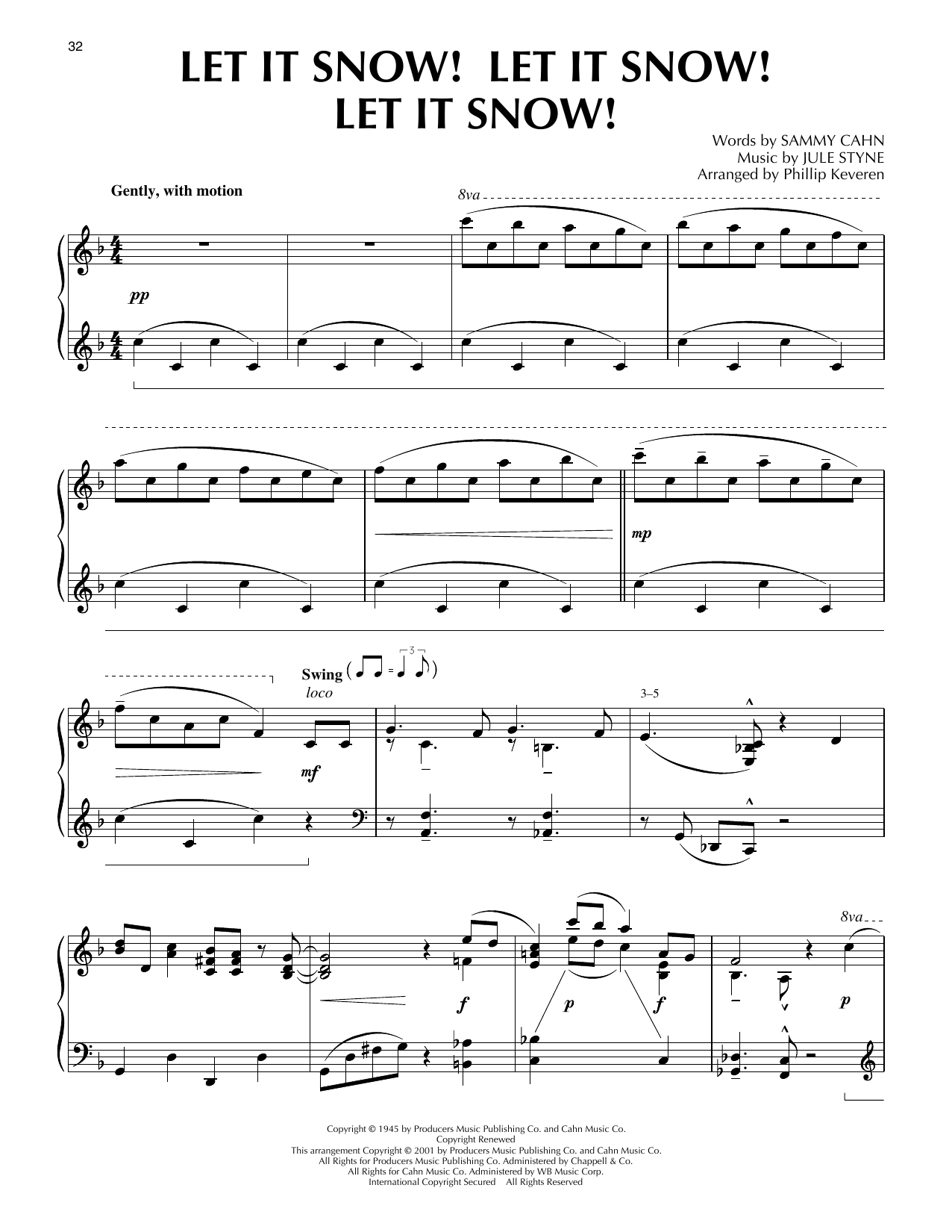 Product picture to: Let It Snow! Let It Snow! Let It Snow! [Jazz version] (arr. Phillip Keveren)