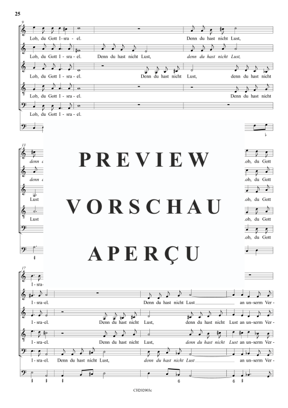 gallery: Gott, du Gott Israel , , (Gemischter Chor)