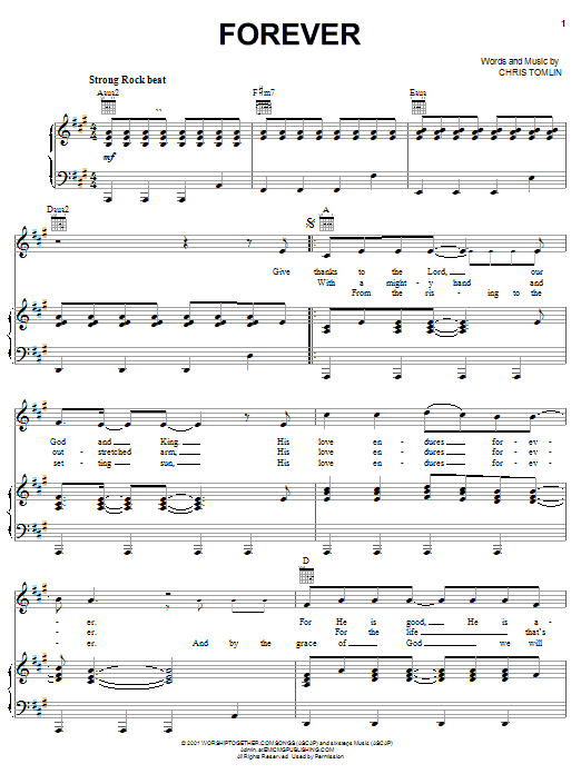 Produktgalerie: Seite 1 von 1 Forever, Chris Tomlin, Gesang, Gitarre, Klavier