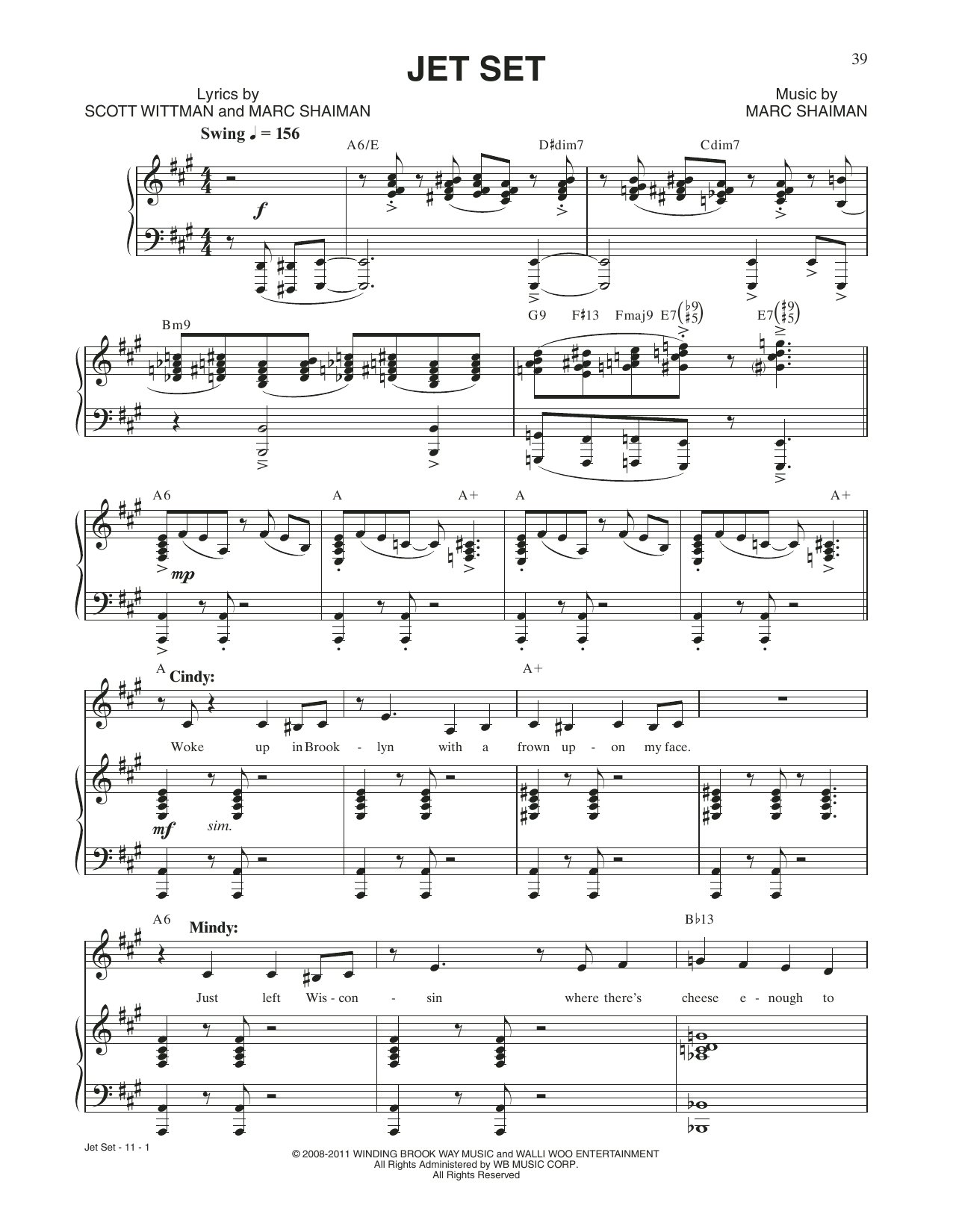 Produktgalerie: Seite 1 von 1 Jet Set (from Catch Me If You Can), Scott Wittman, Gesang, Klavier