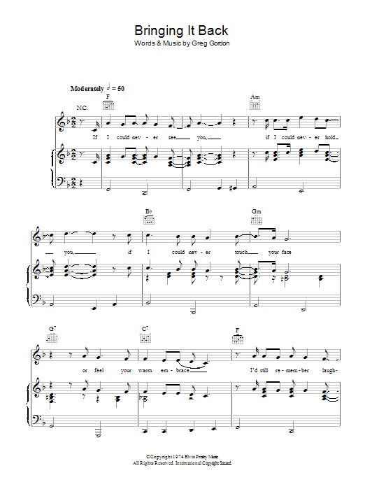Produktgalerie: Seite 1 von 1 Bringing It Back, Elvis Presley, Gesang, Gitarre, Klavier