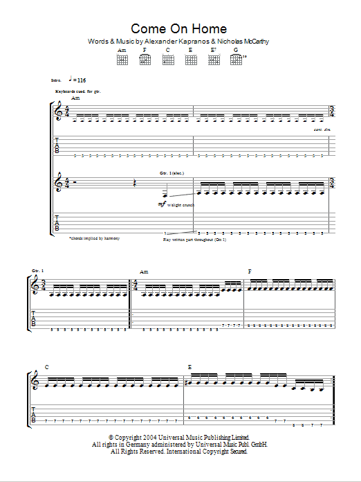 Product gallery: Page 1 of 1 Come On Home, Franz Ferdinand