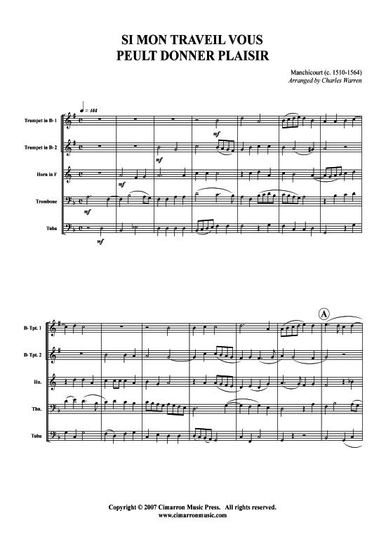 Produktbild zu: Si mon Traveil vous peult donner plaisir Manchicourt