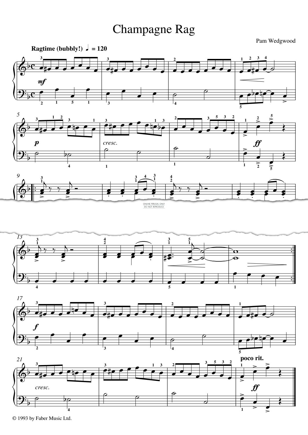 Product picture to: Champagne Rag (from 'Easy Jazzin' About)