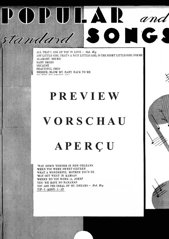 Produktgalerie: Seite 3 von 8 Yip-I-Addy-I-Ay , Popular Standard, Klavier und Gesang