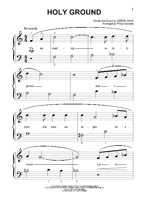 Product gallery: Page 1 of 1 Holy Ground (arr. Phillip Keveren), Geron Davis