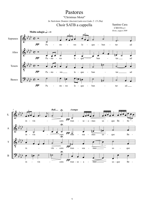 Produktbild zu: Pastores - Christmas MotetSantino Cara