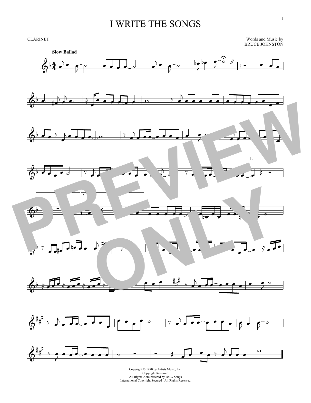 Product gallery: Page 1 of 1 I Write The Songs, Barry Manilow