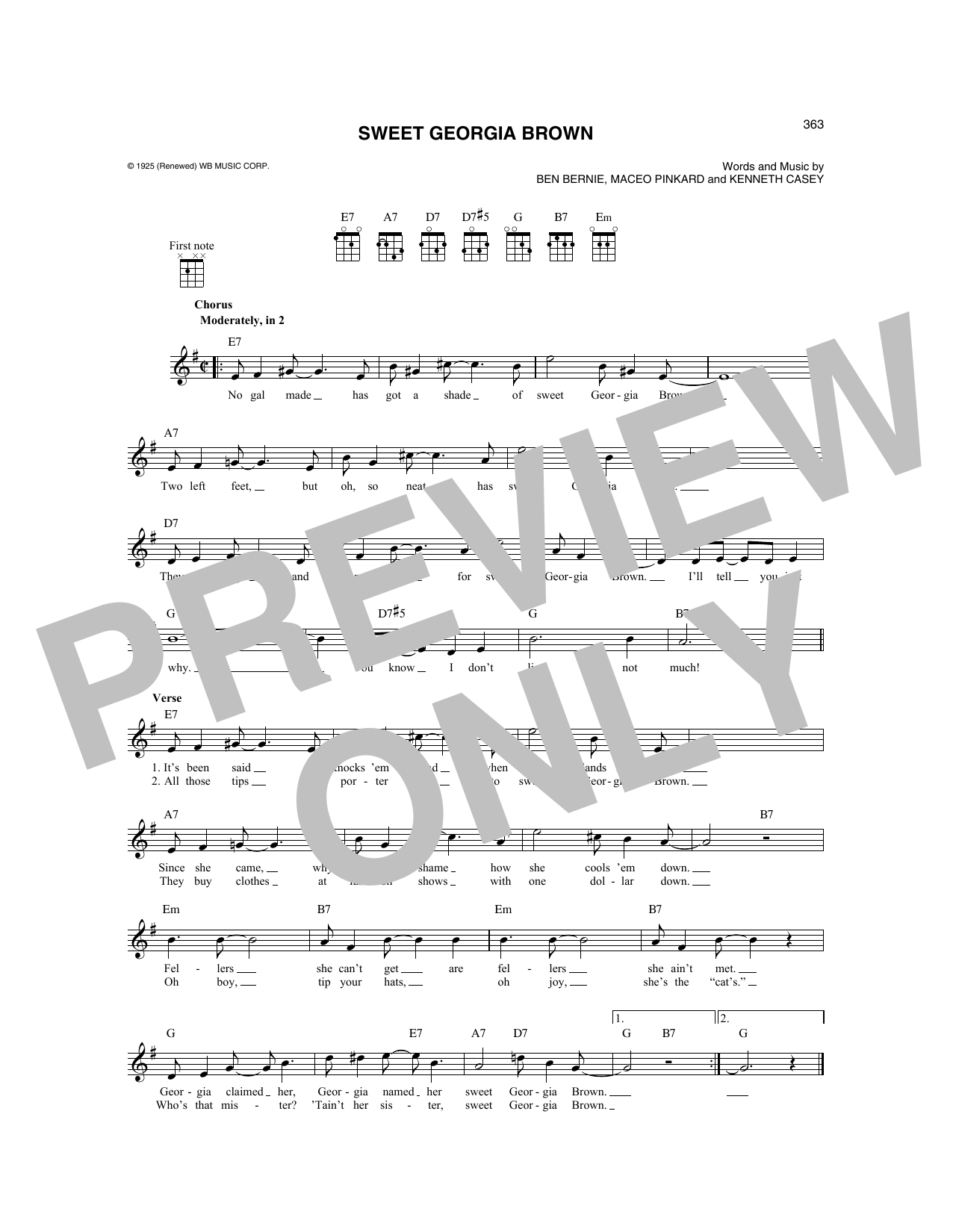 Produktbild zu: Sweet Georgia Brown