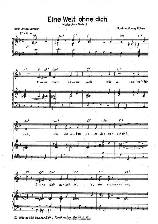 Produktbild zu: Eine Welt ohne dich Orchester Gerd Natschinski 