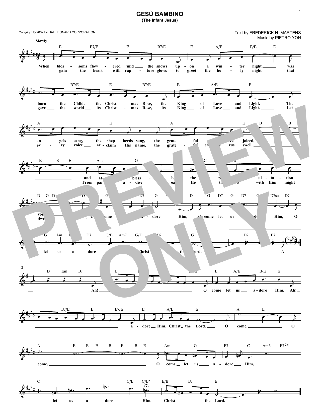 Product gallery: Page 1 of 1 Gesu Bambino (The Infant Jesus), Frederick H. Martens