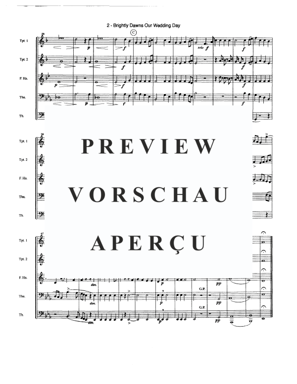 Produktgalerie: Seite 4 von 9 Brightly Dawns our Wedding Day (from "The Mikado"), , Blechbläser Quintett