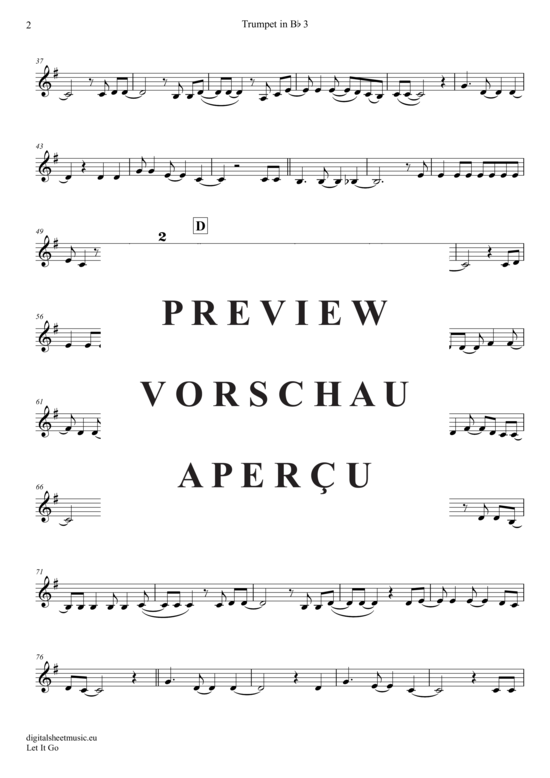 Produktgalerie: Seite 16 von 21 Let it go , Menzel, Idina, (Trompeten Trio + Klavier)