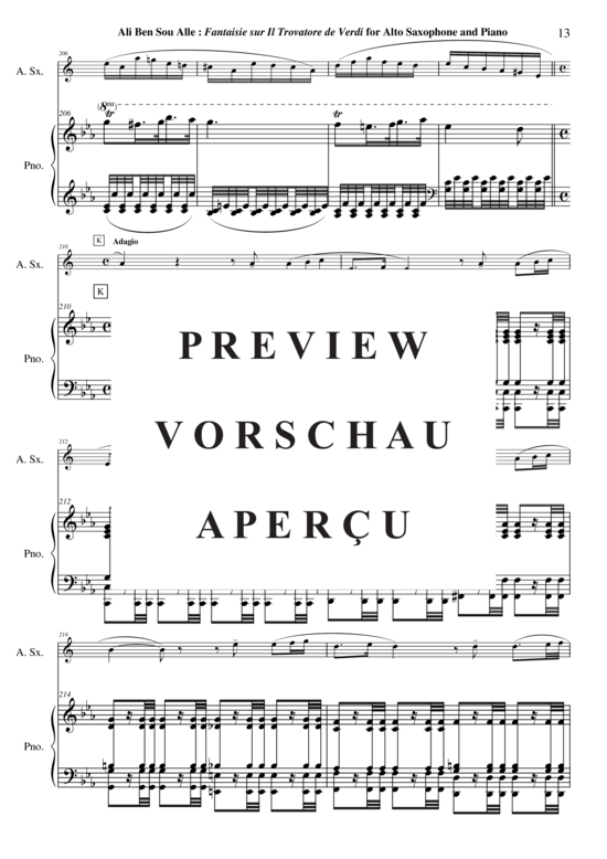 Product gallery: Page 14 of 21 Fantaisie sur Il Trovatore de Verdi , , (alto saxophone + piano)